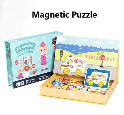 Bom preço. Preescolar Magnético Educativo Puzzles Jigsaw Tabela Traffic Dress Para Crianças em linha