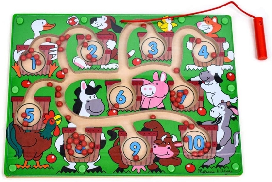 Bom preço. Crianças madeira Número Magnético Puzzle Labirinto Brinquedos Perla jogo de tabuleiro on-line