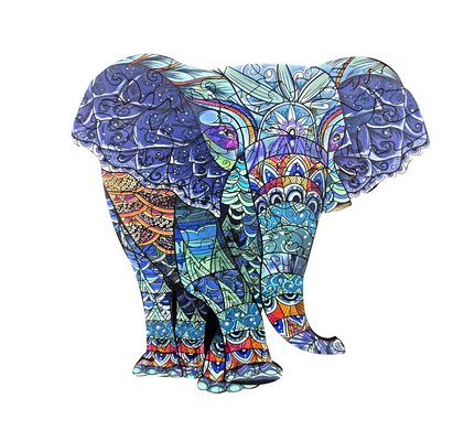 Bom preço. Piso colorido em forma de animal Elefante de madeira quebra-cabeça para crianças de 3 anos on-line