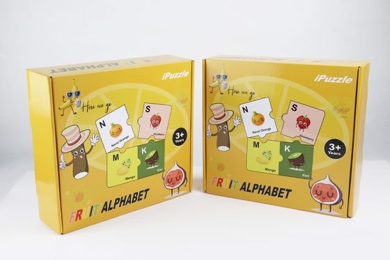 Bom preço. 2.5mm Espessura Fruto Alfabeto Puzzle 28pcs Verniz Finalização on-line