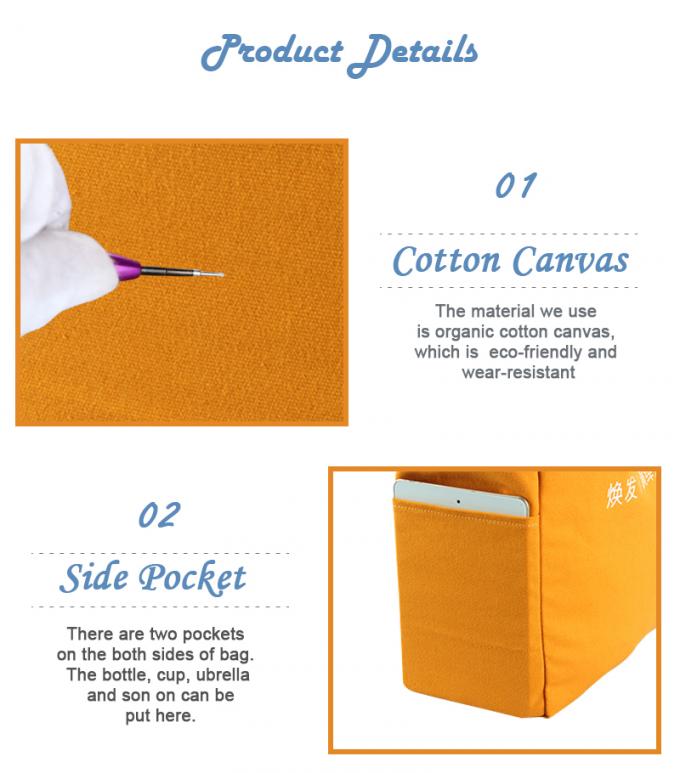 Saco de tecido de algodão de cor Pantone 230gm 4