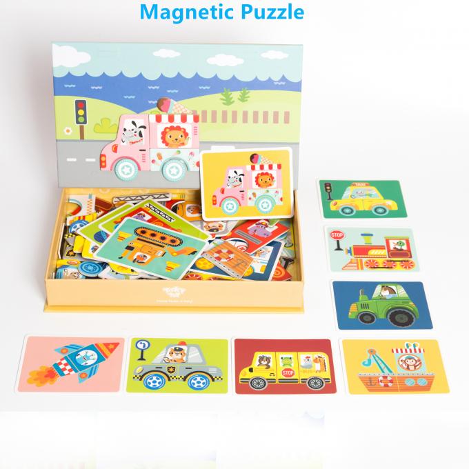 Preescolar Magnético Educativo Puzzles Jigsaw Tabela Traffic Dress Para Crianças 0