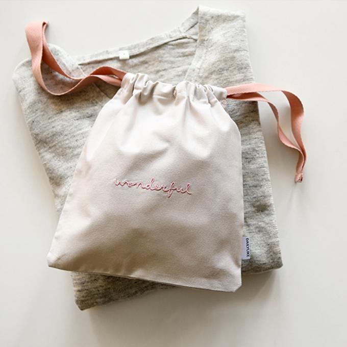 OEM Pantone Cor Impresso Algodão Drawstring Bolsa Draw String Gift Bag 3