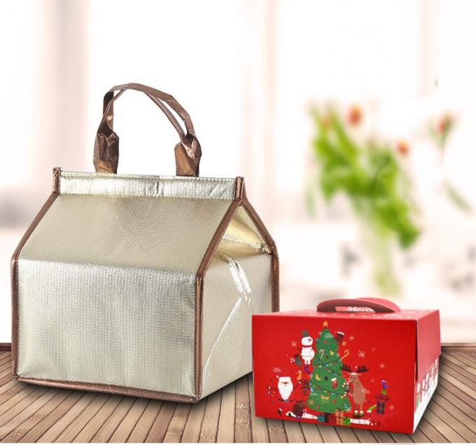 Saco de refrigeração de isolamento térmico impermeável CMYK colorido para entrega de bolo 2