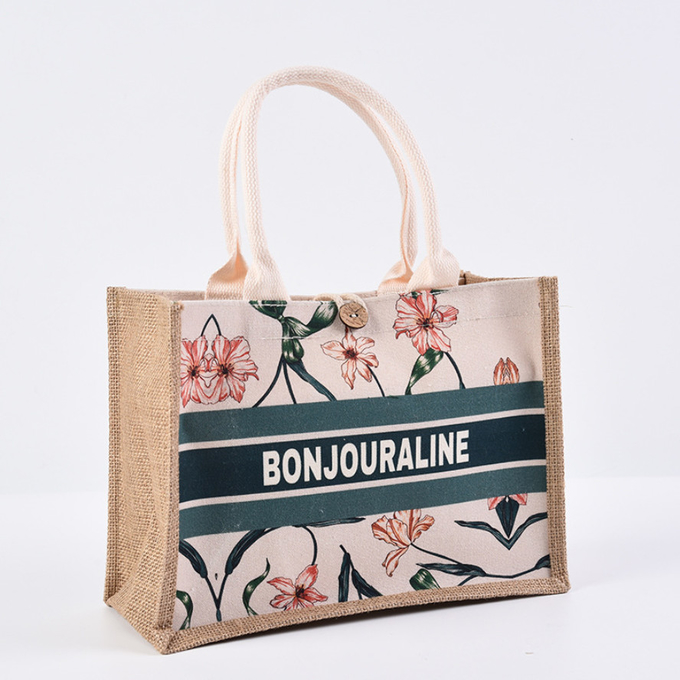 Sacos de Jute Impresso de Tela Natural Personalizado 1