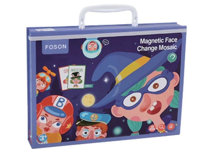 ECO Jogos Educativos de Madeira para Meninos Magnético Rosto Engraçado Puzzle Para 2 Anos de Idade 0