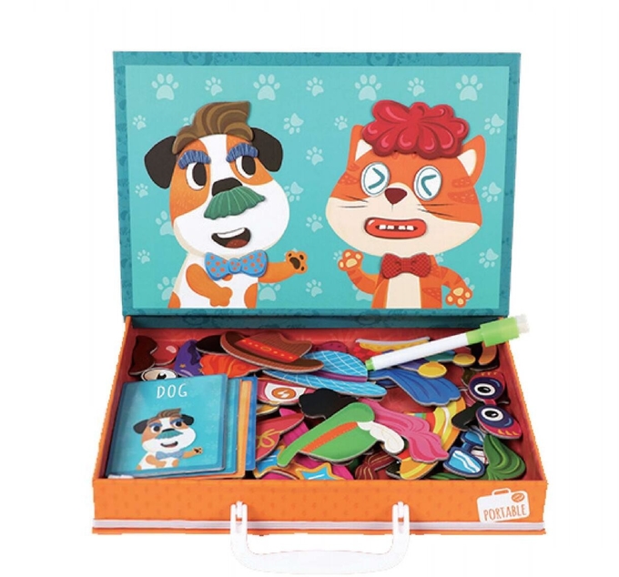 CMYK Educativo Animal Magnético Puzzle Jigsaw Autocolante Jogos de Aprendizagem Infantil Para 7 Anos 1