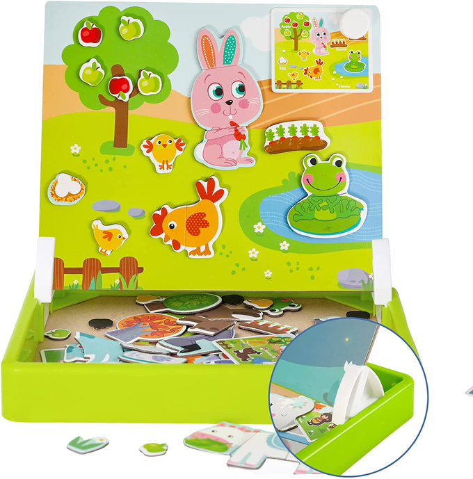 Animais da floresta Puzzles Puzzles Magnéticos Para crianças em idade pré-escolar Para crianças de 4 a 8 anos 60pcs 2
