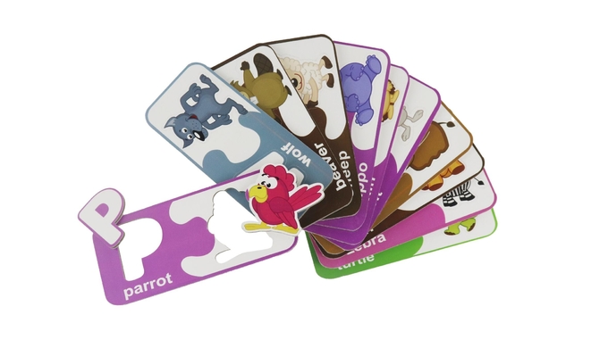 Eco Kids Papel Educativo Puzzle Animal Alfabeto abc Cartões de Combinação Para 3+ anos de idade 0
