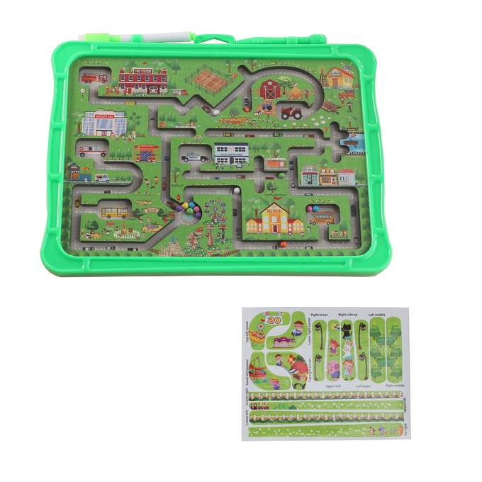 Interativo de contas de rolamento Magnético de quebra-cabeça Labirinto Jogo Jigsaw City Piece Group 0
